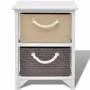 Mesita de noche de madera de vidaXL, Mesitas de noche - Ref: Foro24-242888, Precio: 51,22 €, Descuento: %