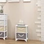 Mesita de noche de madera de vidaXL, Mesitas de noche - Ref: Foro24-242888, Precio: 51,22 €, Descuento: %