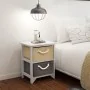 Mesita de noche de madera de vidaXL, Mesitas de noche - Ref: Foro24-242888, Precio: 51,22 €, Descuento: %