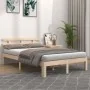 Solid wood bed frame 150x200 cm by , Beds and slatted bases - Ref: Foro24-814759, Price: 103,19 €, Discount: %