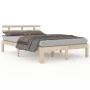 Solid wood bed frame 150x200 cm by , Beds and slatted bases - Ref: Foro24-814759, Price: 103,19 €, Discount: %