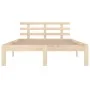 Solid wood bed frame 150x200 cm by , Beds and slatted bases - Ref: Foro24-814759, Price: 103,19 €, Discount: %