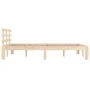 Solid wood bed frame 150x200 cm by , Beds and slatted bases - Ref: Foro24-814759, Price: 103,19 €, Discount: %