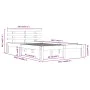 Estructura de cama madera maciza 150x200 cm de , Camas y somieres - Ref: Foro24-814759, Precio: 103,19 €, Descuento: %