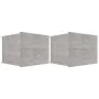 Bedside tables 2 pcs concrete gray plywood 40x30x30cm by vidaXL, Nightstands - Ref: Foro24-801062, Price: 77,03 €, Discount: %