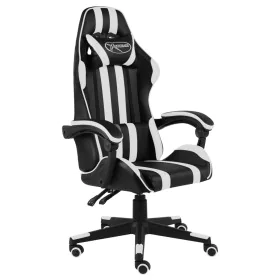 Black and white synthetic leather gaming chair by vidaXL, Office chairs - Ref: Foro24-20523, Price: 121,83 €, Discount: %
