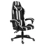 Silla gaming de cuero sintético negro y blanco de vidaXL, Sillas de oficina - Ref: Foro24-20523, Precio: 121,83 €, Descuento: %