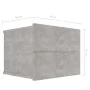 Bedside tables 2 pcs concrete gray plywood 40x30x30cm by vidaXL, Nightstands - Ref: Foro24-801062, Price: 77,03 €, Discount: %