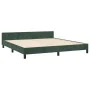 Bettgestell aus dunkelgrünem Samt mit Kopfteil 160x200 cm von , Betten und Lattenroste - Ref: Foro24-3126010, Preis: 279,50 €...