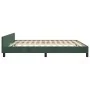 Estructura cama con cabecero terciopelo verde oscuro 160x200 cm de , Camas y somieres - Ref: Foro24-3126010, Precio: 279,50 €...