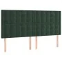 Estructura cama con cabecero terciopelo verde oscuro 160x200 cm de , Camas y somieres - Ref: Foro24-3126010, Precio: 279,50 €...