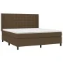 Box spring bed with dark brown fabric mattress 160x200 cm by , Beds and slatted bases - Ref: Foro24-3131764, Price: 546,15 €,...