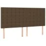 Box spring bed with dark brown fabric mattress 160x200 cm by , Beds and slatted bases - Ref: Foro24-3131764, Price: 546,15 €,...