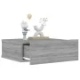 Schwebender Nachttisch aus grauem Sperrholz, 40 x 30 x 15 cm von vidaXL, Nachttische - Ref: Foro24-815284, Preis: 26,09 €, Ra...