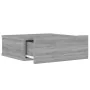 Schwebender Nachttisch aus grauem Sperrholz, 40 x 30 x 15 cm von vidaXL, Nachttische - Ref: Foro24-815284, Preis: 26,09 €, Ra...