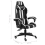 Silla gaming de cuero sintético negro y blanco de vidaXL, Sillas de oficina - Ref: Foro24-20523, Precio: 121,83 €, Descuento: %