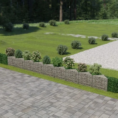 Steel gabion wall 630x30x50 cm by vidaXL, fence panels - Ref: Foro24-143574, Price: 114,03 €, Discount: %