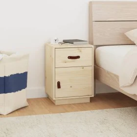 Solid pine wood bedside table 40x34x55 cm by vidaXL, Nightstands - Ref: Foro24-818305, Price: 58,36 €, Discount: %