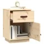 Nachttisch aus massivem Kiefernholz, 40 x 34 x 55 cm von vidaXL, Nachttische - Ref: Foro24-818305, Preis: 58,36 €, Rabatt: %