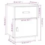 Nachttisch aus massivem Kiefernholz, 40 x 34 x 55 cm von vidaXL, Nachttische - Ref: Foro24-818305, Preis: 58,36 €, Rabatt: %