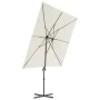 Sombrilla voladiza con poste de acero 250x250 cm arena de vidaXL, Sombrillas - Ref: Foro24-44624, Precio: 104,94 €, Descuento: %