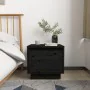 Nachttische 2 Stück aus massivem schwarzem Kiefernholz 35x34x32 cm von vidaXL, Nachttische - Ref: Foro24-813404, Preis: 50,37...