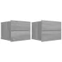 Nachttische 2 Stück Sonoma grau Furnier 40x30x30 cm von vidaXL, Nachttische - Ref: Foro24-815414, Preis: 58,03 €, Rabatt: %