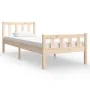 Solid wood bed frame 75x190 cm by , Beds and slatted bases - Ref: Foro24-810639, Price: 92,11 €, Discount: %