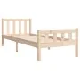 Solid wood bed frame 75x190 cm by , Beds and slatted bases - Ref: Foro24-810639, Price: 92,11 €, Discount: %