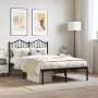 Estructura de cama con cabecero metal negro 120x200 cm de , Camas y somieres - Ref: Foro24-373787, Precio: 84,74 €, Descuento: %
