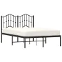 Estructura de cama con cabecero metal negro 120x200 cm de , Camas y somieres - Ref: Foro24-373787, Precio: 84,74 €, Descuento: %