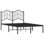 Bettgestell mit schwarzem Metallkopfteil 120x200 cm von , Betten und Lattenroste - Ref: Foro24-373787, Preis: 84,74 €, Rabatt: %
