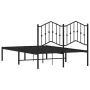 Bettgestell mit schwarzem Metallkopfteil 120x200 cm von , Betten und Lattenroste - Ref: Foro24-373787, Preis: 84,74 €, Rabatt: %