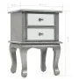 MDF and glass mirror bedside table 34.5x30x50 cm by vidaXL, Nightstands - Ref: Foro24-246658, Price: 133,96 €, Discount: %