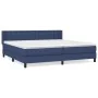 Box spring bed with blue fabric mattress 200x200 cm by , Beds and slatted bases - Ref: Foro24-3130063, Price: 586,72 €, Disco...