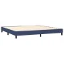 Box spring bed with blue fabric mattress 200x200 cm by , Beds and slatted bases - Ref: Foro24-3130063, Price: 586,72 €, Disco...
