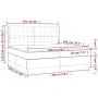 Cama box spring con colchón tela azul 200x200 cm de , Camas y somieres - Ref: Foro24-3132343, Precio: 664,54 €, Descuento: %