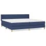 Box spring bed with blue fabric mattress 200x200 cm by , Beds and slatted bases - Ref: Foro24-3130383, Price: 584,66 €, Disco...