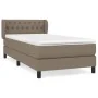 Box spring bed with taupe gray fabric mattress 100x200 cm by , Beds and slatted bases - Ref: Foro24-3126465, Price: 347,57 €,...