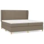 Cama box spring con colchón tela gris taupe 200x200 cm de , Camas y somieres - Ref: Foro24-3128713, Precio: 719,10 €, Descuen...