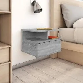 Sonoma gray wood floating bedside table 40x31x27 cm by vidaXL, Nightstands - Ref: Foro24-815314, Price: 38,14 €, Discount: %