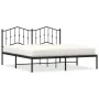 Estructura de cama con cabecero metal negro 180x200 cm de , Camas y somieres - Ref: Foro24-373793, Precio: 109,21 €, Descuent...