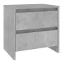 Bedside tables 2 units engineered wood gray concrete by vidaXL, Nightstands - Ref: Foro24-809854, Price: 71,69 €, Discount: %