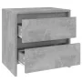 Bedside tables 2 units engineered wood gray concrete by vidaXL, Nightstands - Ref: Foro24-809854, Price: 71,69 €, Discount: %