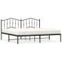 Bettgestell mit schwarzem Metallkopfteil 193x203 cm von , Betten und Lattenroste - Ref: Foro24-373795, Preis: 101,16 €, Rabat...