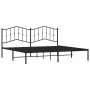 Bettgestell mit schwarzem Metallkopfteil 193x203 cm von , Betten und Lattenroste - Ref: Foro24-373795, Preis: 101,16 €, Rabat...