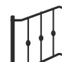 Estructura de cama con cabecero metal negro 193x203 cm de , Camas y somieres - Ref: Foro24-373795, Precio: 101,16 €, Descuent...