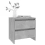 Bedside tables 2 units engineered wood gray concrete by vidaXL, Nightstands - Ref: Foro24-809854, Price: 71,69 €, Discount: %