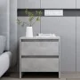 Bedside tables 2 units engineered wood gray concrete by vidaXL, Nightstands - Ref: Foro24-809854, Price: 71,69 €, Discount: %