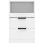 Mesitas de noche 2 uds madera contrachapada color blanco de vidaXL, Mesitas de noche - Ref: Foro24-811233, Precio: 105,09 €, ...